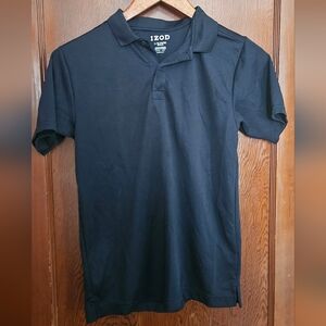 Boys Izod Navy Polo Shirt Moisture Wicking Size Large